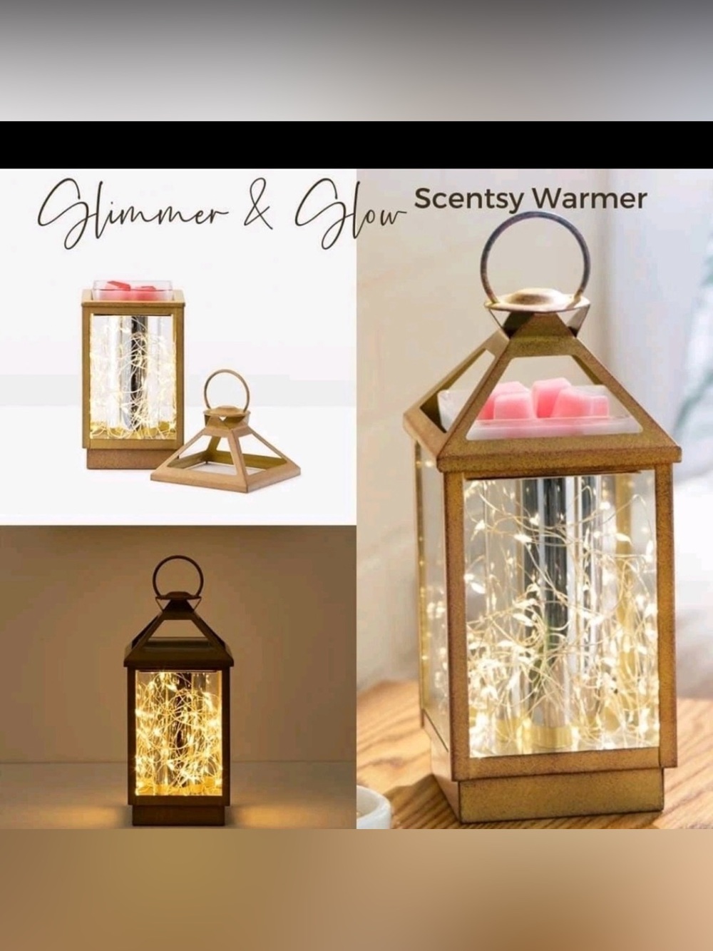 Scentsy Gold Lantern Warmer